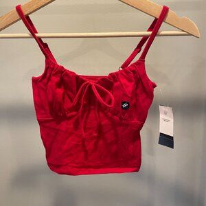 Hollister Red Crop Top with Tie Bow in Front